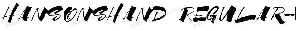 HansonsHand Regular字体转换